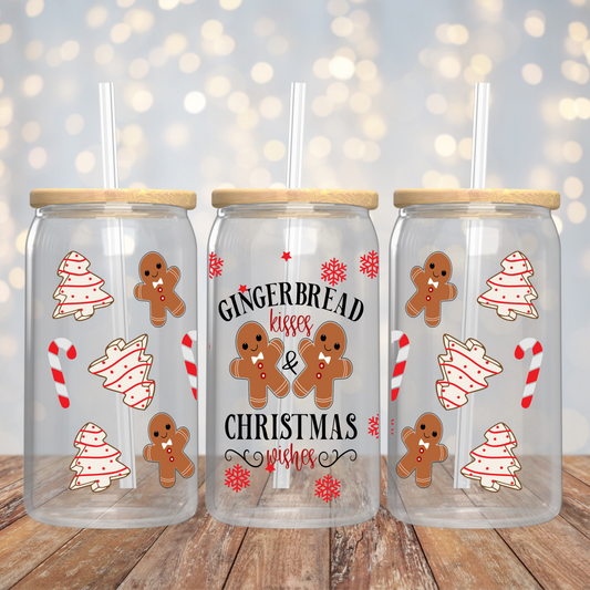 Gingerbread kisses & Christmas wishes - UV DTF Wraps