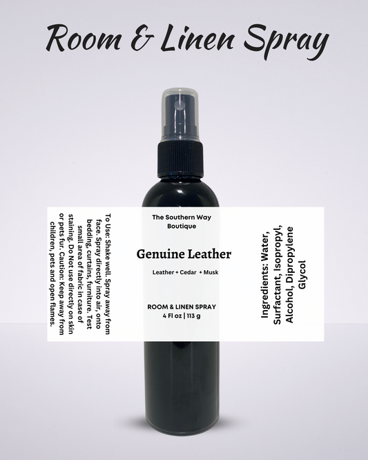 'Genuine Leather' Room + Linen Spray